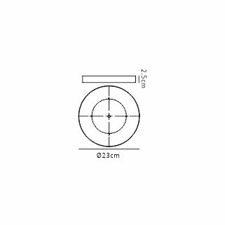 D0853WH/NH  Hayes No Hole 23cm Heavy Duty Round Ceiling Plate White